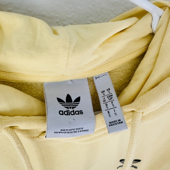 Adidas Men's Light Yellow Hoodie - Picture 6 of 6